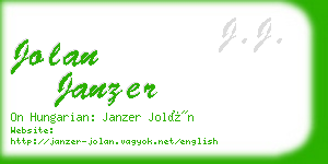 jolan janzer business card